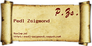 Pedl Zsigmond névjegykártya